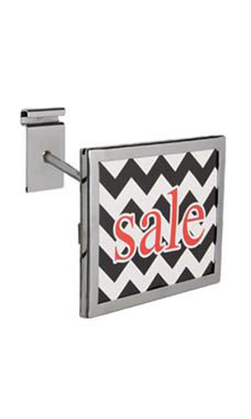 Rectangular Face-out Sign Holder For Wire Grid (Chrome)