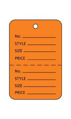 Orange Unstrung Small Coupon Price Tag