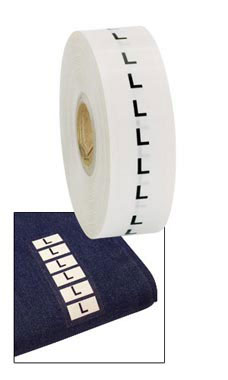 "L" Wrap Around Size Labels