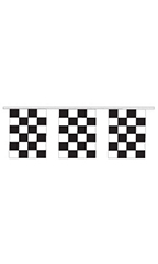 Black/White Checkered Square Pennant
