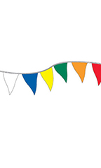 Economy 60 foot Multi-Colored Triangle Pennant