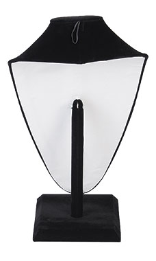 Tall Black Velvet Necklace Display