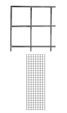 2' x 6' Chrome Wire Grid Wall Panel