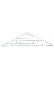 White Triangle Gridwall Shelves