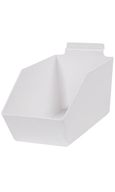 6 x 5 ½ x 11 ½ inch White Plastic Dump Bin