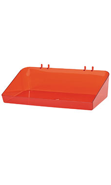 12 x 3 x 6 ½ inch Clear Red Plastic Tray