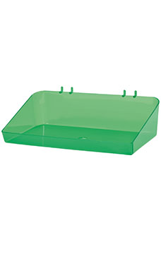 12 x 3 x 6 ½ inch Clear Green Plastic Tray