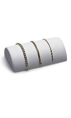 White Faux Leather Bracelet Displays