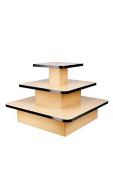 Square 3-Tier Maple Table