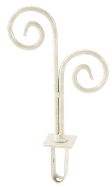 Ivory Square Double Curl Finial