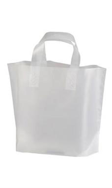 Frosted, Semi-Opaque Wholesale Plastic Shopping Bags