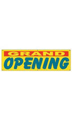 Large Yellow Grand Opening Banner