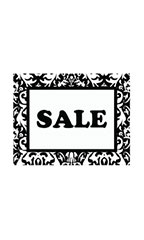 Small Boutique Black Damask Sign Cards