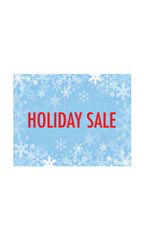 Small Holiday Sale Sign Card - Snowflakes