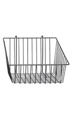 12 x 12 x 8 inch Black Mini Wire Grid Basket for Wire Grid with 4 inch Slanted Front Lip