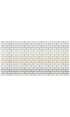 4 x 8 foot Horizontal White Subway Tile Slatwall Panel