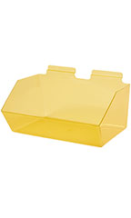 12"W x 9 ½"D x 5 ½"H Clear Yellow Plastic Dump Bin
