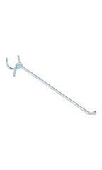 8 inch Chrome Peg Hook for 1/8 inch or 1/4 inch Pegboard