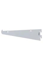 8 inch Chrome Metal Shelf Bracket for Slotted Standard - ½ inch slots 1 inch on center