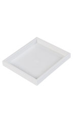 Small 1 inch  White Plastic Stackable Tray