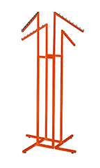 Semi-Custom Textured Tiger Orange 4-Way Rack with Slant Arms