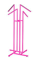 Semi-Custom Hot Pink 4-Way Rack with Slant Arms