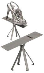 Boutique Raw Steel 6 inch Shoe Display Stand