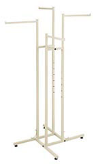 Boutique Ivory 4-Way Clothing Rack with Straight Arms