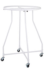 Boutique White Pipe Round Clothing Rack
