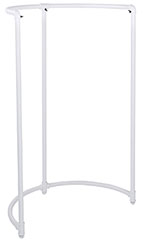 Boutique White Pipe Half Round Clothing Rack