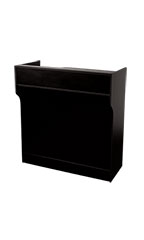48 inch Black Ledgetop Service Counter Ready to Assemble