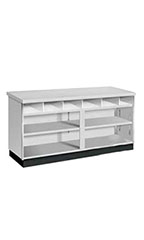 48 inch Gray Metal Framed Service Counter Fully Assembled