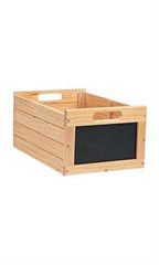 Medium Natural Wood Chalkboard Crate