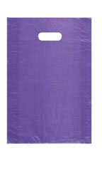 Medium High Density Purple Plastic Merchandise Bags - Case of 1,000