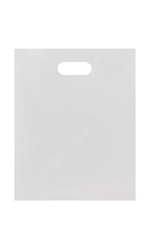 Medium Low Density White Merchandise Bags - Case of 1,000
