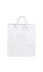 Medium White Premium Folded Top Paper Bags White Rope Handles