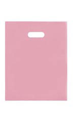 Medium Pink Frosted Plastic Merchandise Bags - Case of 250