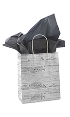 Medium Wood Pattern Paper Shopping Bags - Case of 100